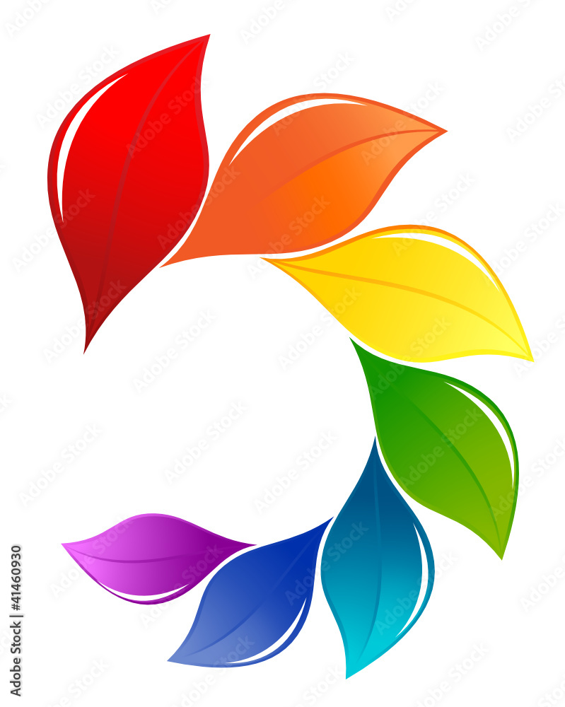 Nature design element in spectrum colors Nature design element in spectrum colors