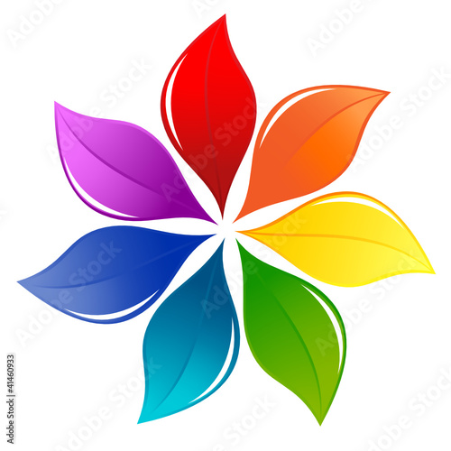 Nature design element in spectrum colors