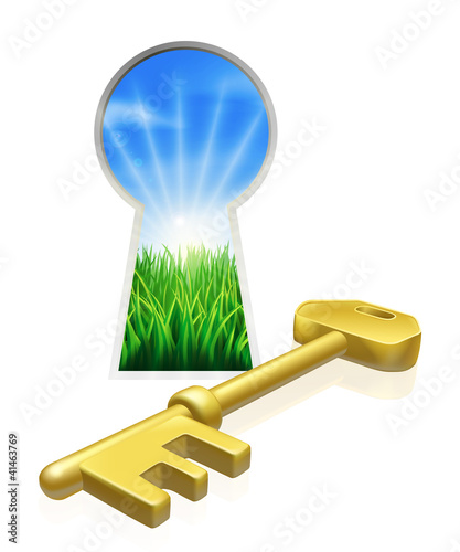 Key to freedom concept