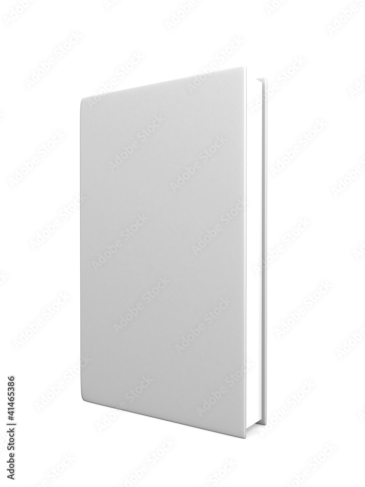 front view of Blank book cover white front view of Blank book cover white