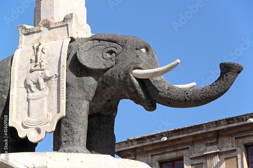 Obraz na plátně The Elephant, symbol of Catania, Italy