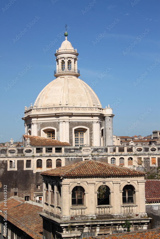 Cityscape and Cathedral of Catania, Italy