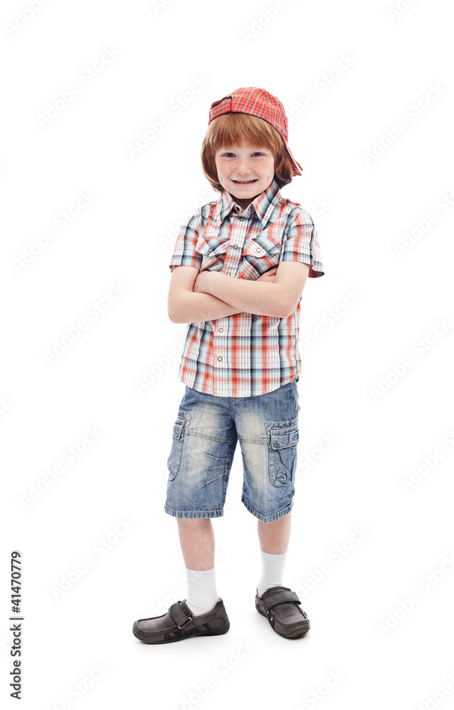 Mischievous kid with freckles Mischievous kid with freckles