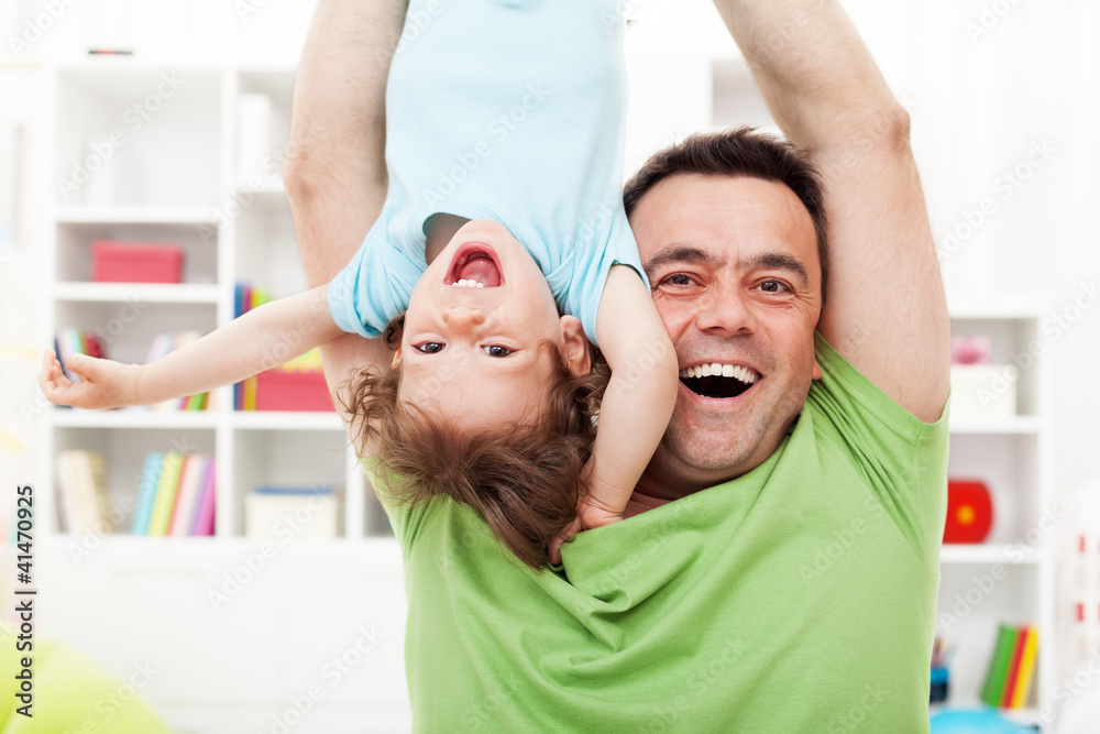 Happy and fun time with father Happy and fun time with father