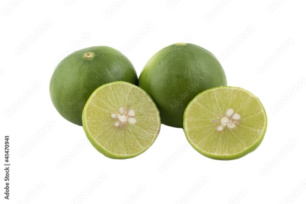 Limes isolated on white Limes isolated on white