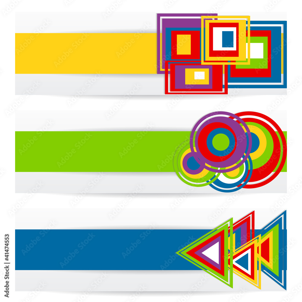 geometric shape banners - set di banner geometrici