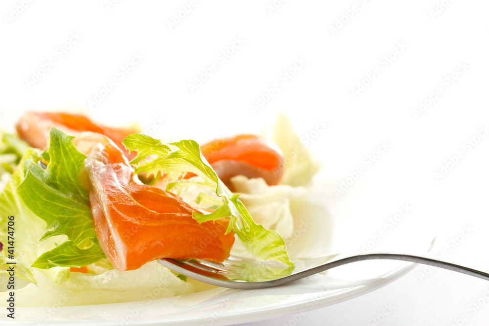 salad with salted salmon salad with salted salmon