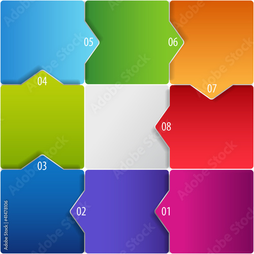 Conceptual vector illustration of cubes with arrows