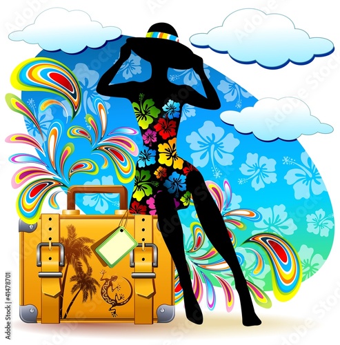 Ragazza in Viaggio Vacanze-Travel Vacation Holidays Girl