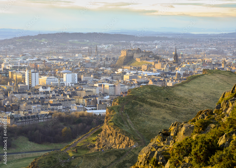 Edinburgh cityscape from Arthur's Seat