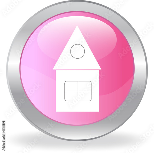 The pink button with a white lodge