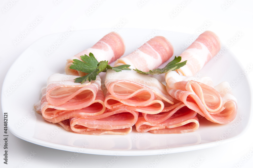 Ham on a plate Ham on a plate