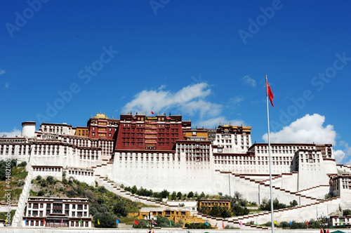 Landmark of the famous Potala Palace in Lhasa Tibet photo