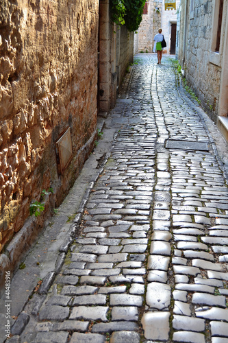 The street of old town in Trogir, Dalmatia, Croatia