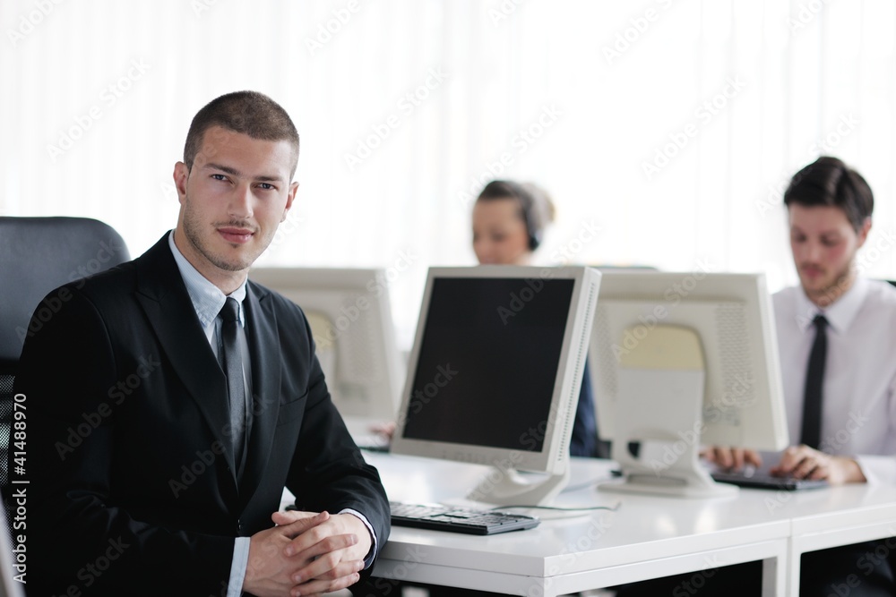 business people group working in customer and help desk office business people group working in customer and help desk office