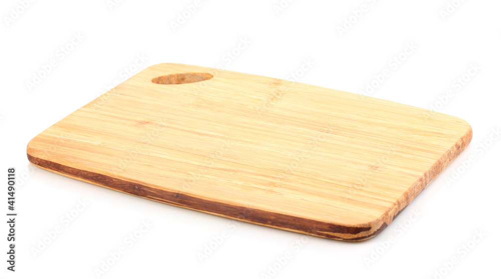 Wooden board isolated on white