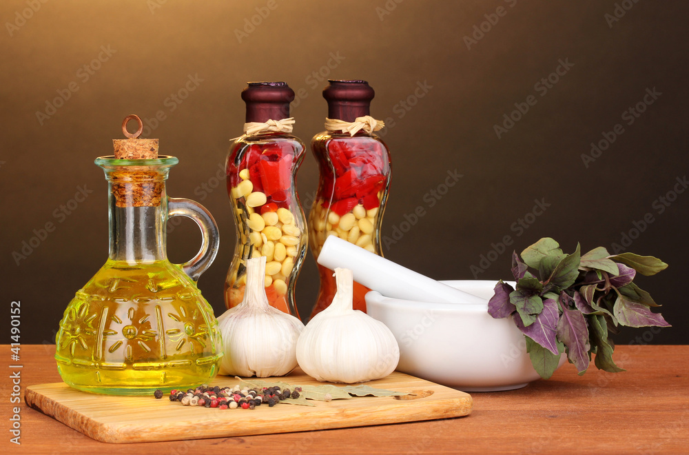 Set of ingredients and spice for cooking Set of ingredients and spice for cooking