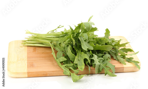 Fresh rucola salad or rocket lettuce leaves