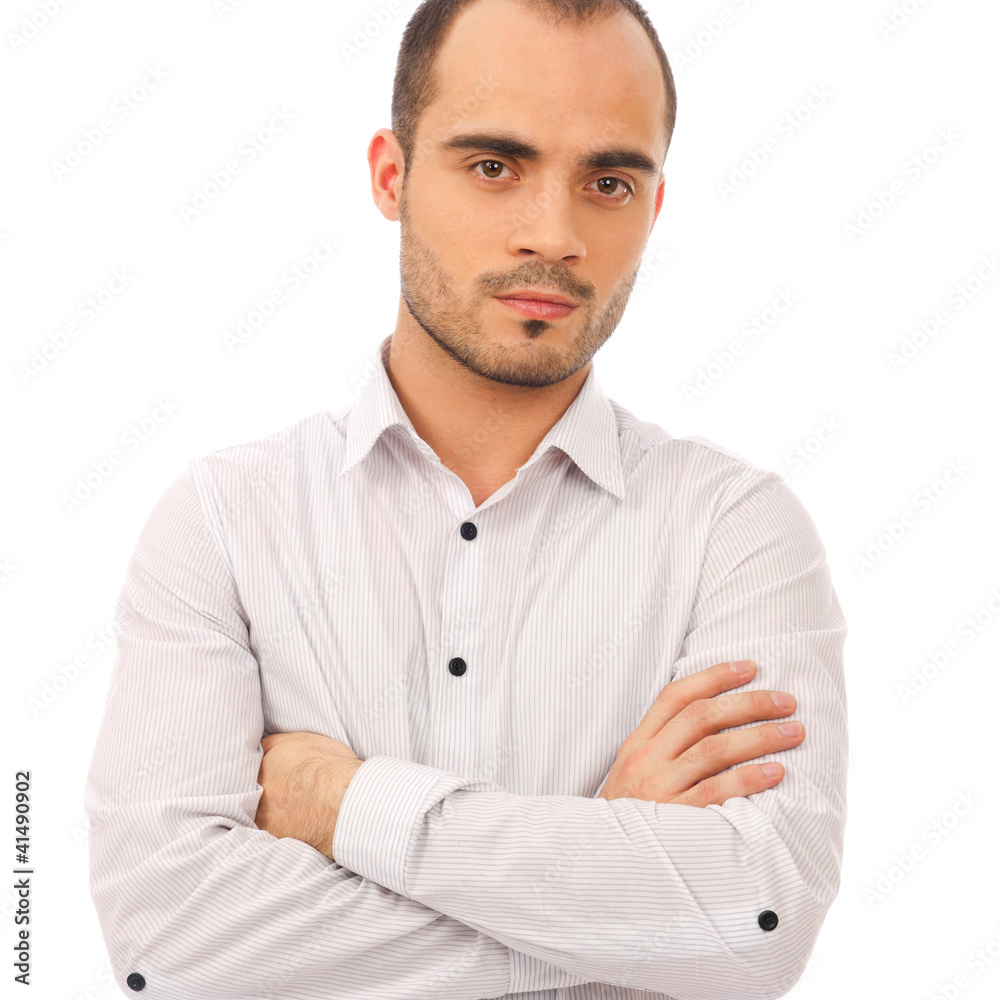 Portrait of happy smiling man, isolated on white Portrait of happy smiling man, isolated on white