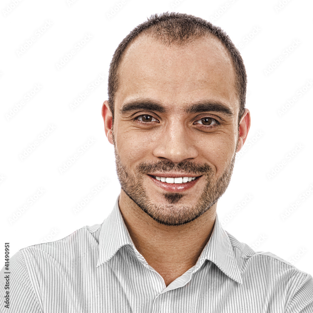 Handsome smiling man. Isolated over white background. Handsome smiling man. Isolated over white background.