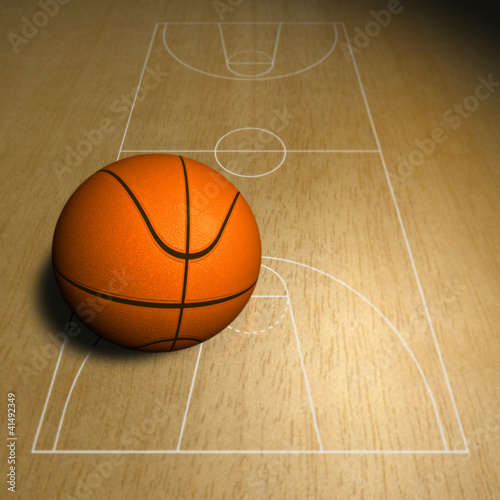Baskettball auf Spielfeld © Bertold Werkmann