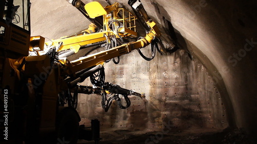 Boring Machine in a tunnel.