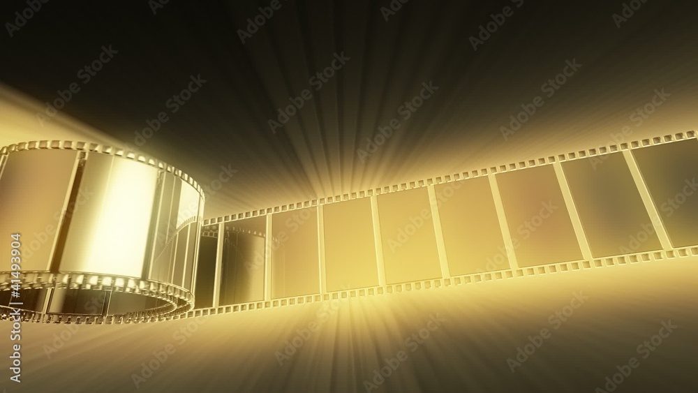 3D animation - abstract film strip with effects