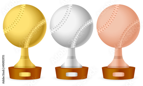 Baseball trophy set