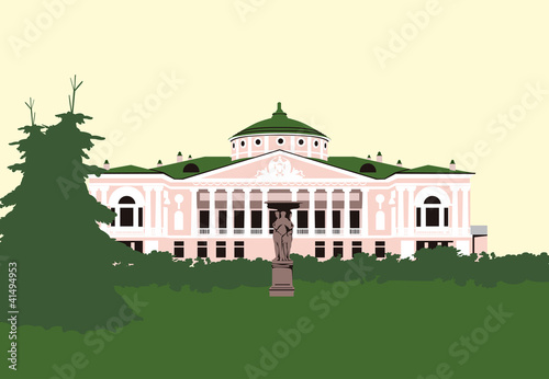 Old house in the middle of the park