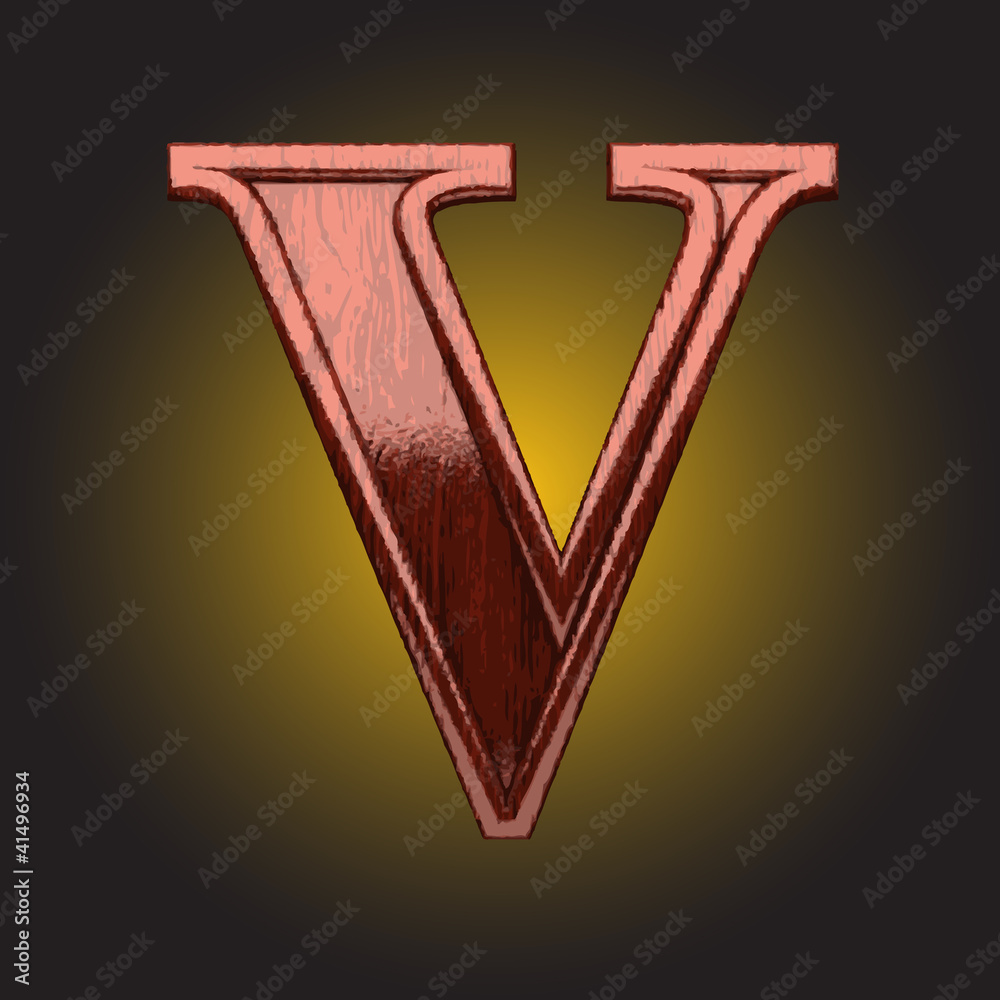 Vector wooden figure Vector wooden figure