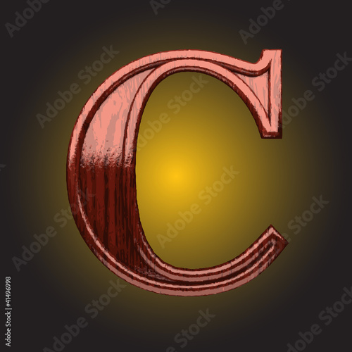 Vector wooden figure