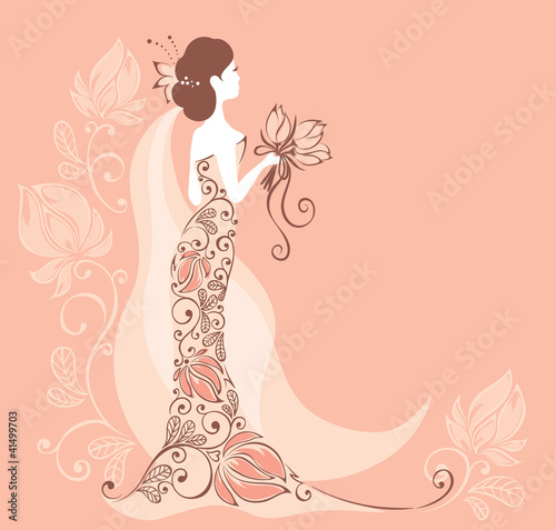 Background with a bride