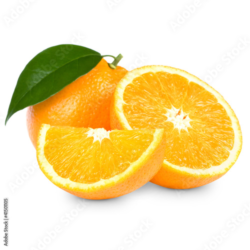 Orange fruit isolated on white backgroun