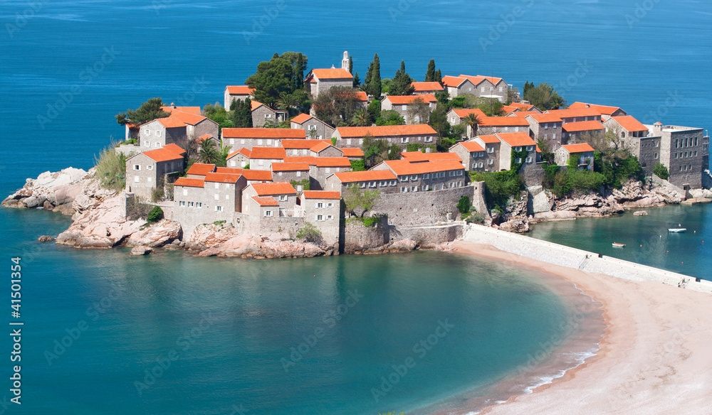 Sveti Stefan resort island in Montenegro