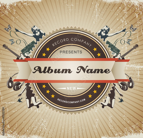 Vintage Music Sign/Badge.