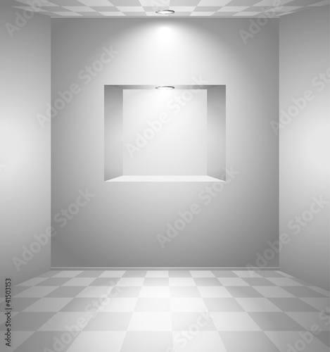 White room with niche
