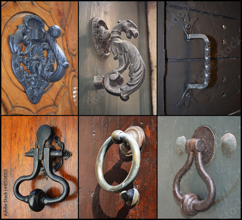 Set of vintage door handles