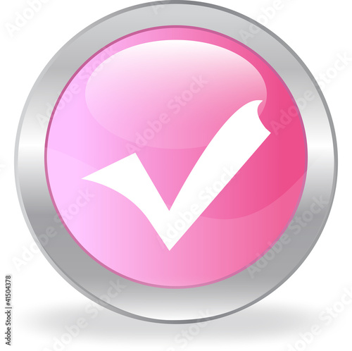 The pink button with a tick