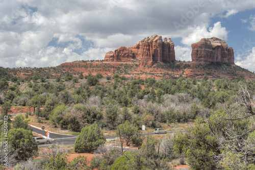 Cathedral Rocks by the Road