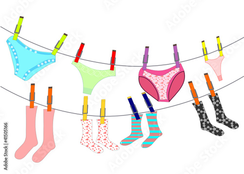 Linge étendu