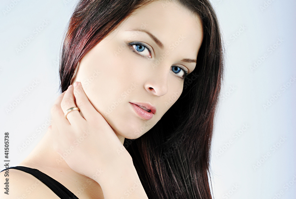 Beautiful girl brunette with long hair Beautiful girl brunette with long hair