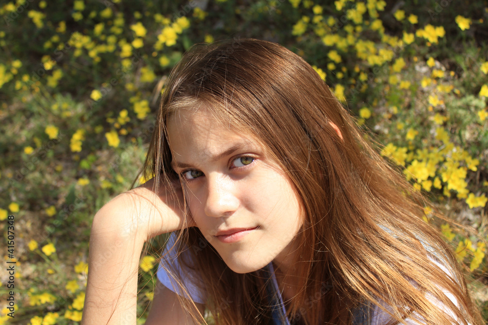 Fototapeta premium Girl on the nature