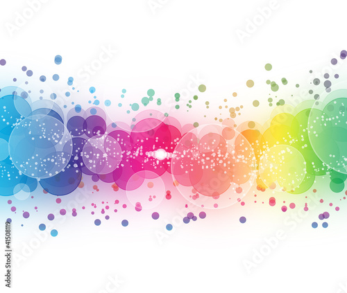 Abstract on a colorful background digital bokeh effect