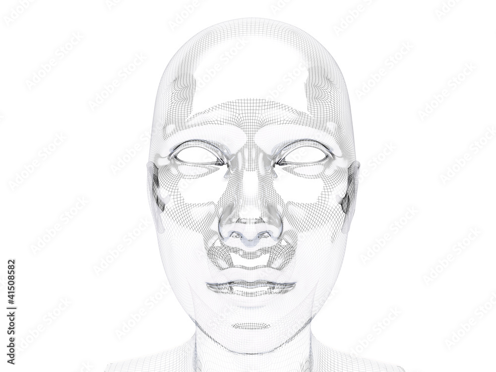Androide volto femminile busto