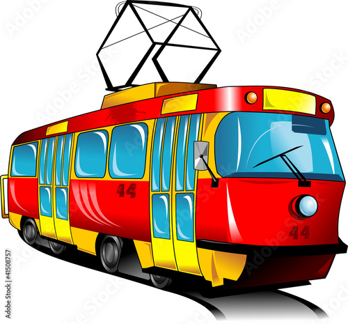 red tram
