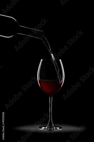 Fototapeta calice di vino silouette