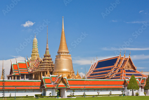 Billede på lærred Wat Phra Kaew, The Emerald Buddha Temple, Thailand