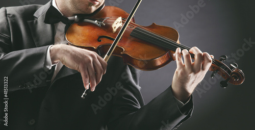 playing the violin