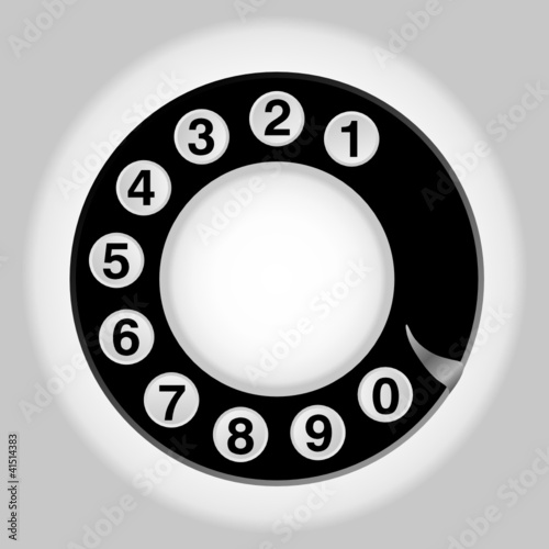 phone number in circle old telephone
