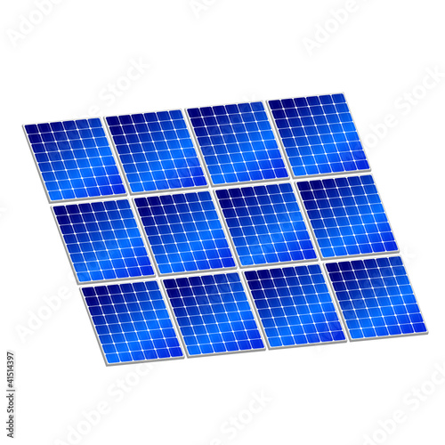 solar panel in blue color vector illustration